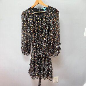 Draper James‎ Black Floral Flutter Dress- Size M